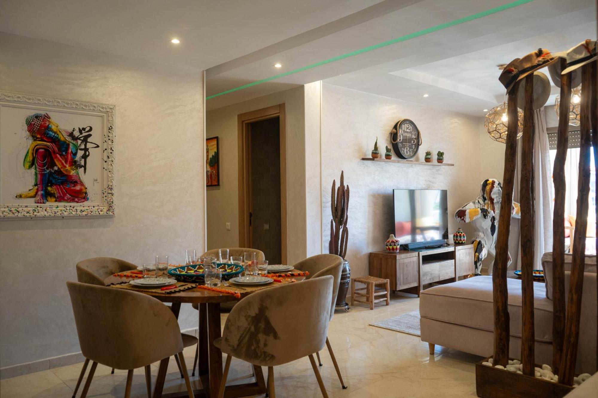 Magnifique Appartement Moderne De 2 Chambres Avec Piscine A 10 Min Du Centre De Marrakech Марракеш Екстер'єр фото